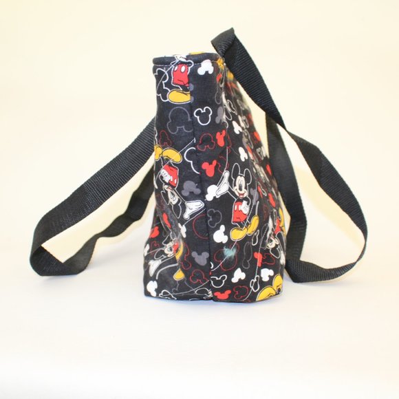 Mickey Mouse Handmade Fabric Shoulder Purse Bag Handbag Tote Magnetic Closure - Picture 3 of 7